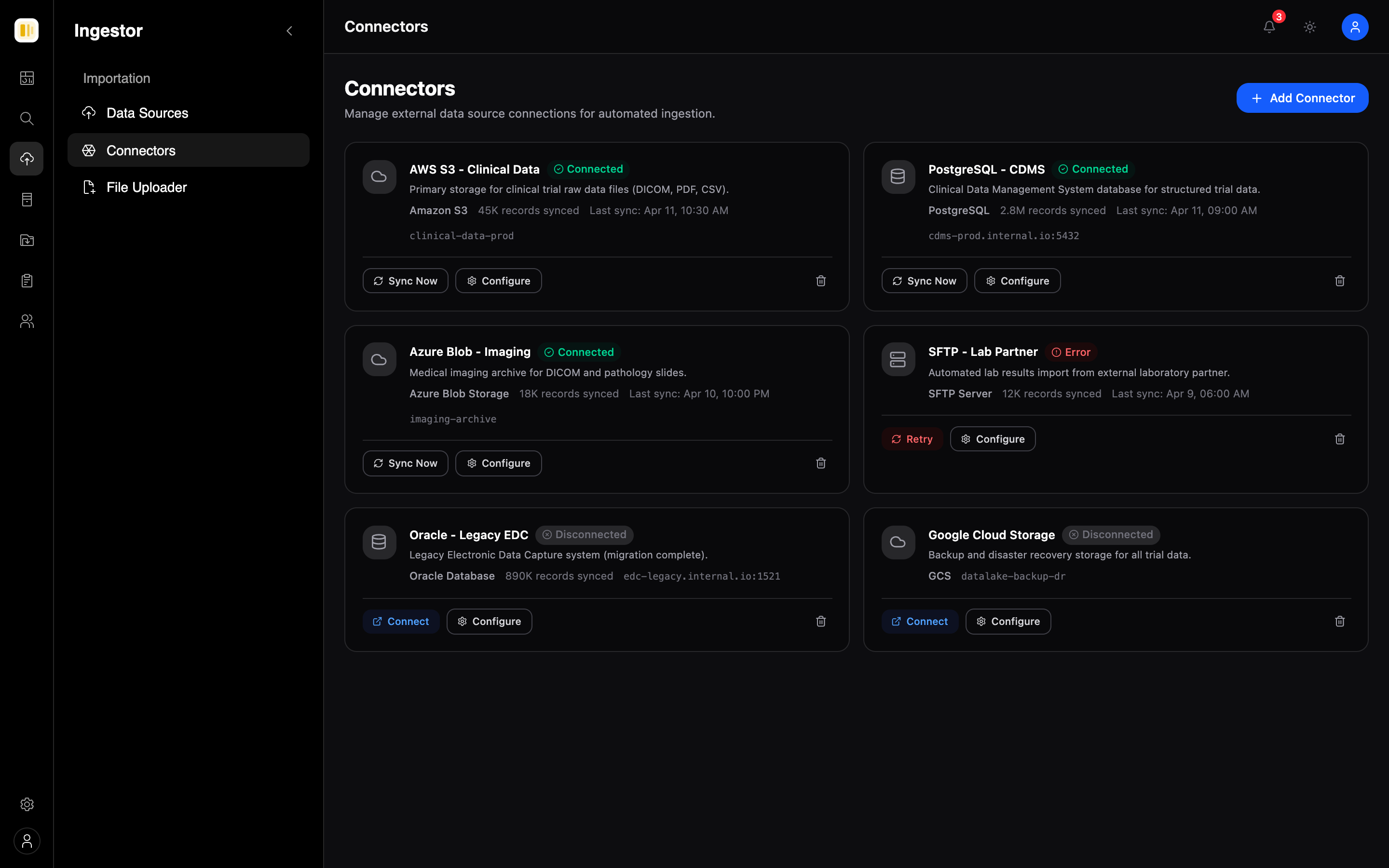 DataHealth — ingestor-connectors