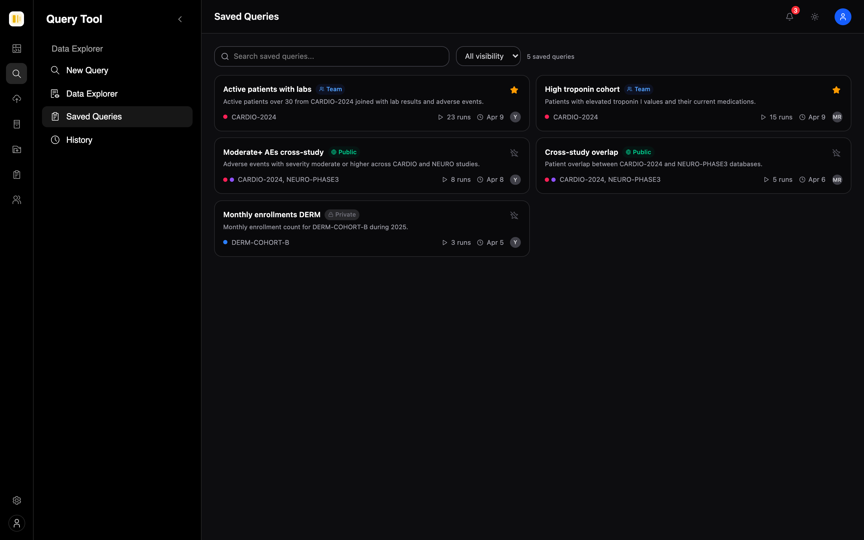 DataHealth — query-saved